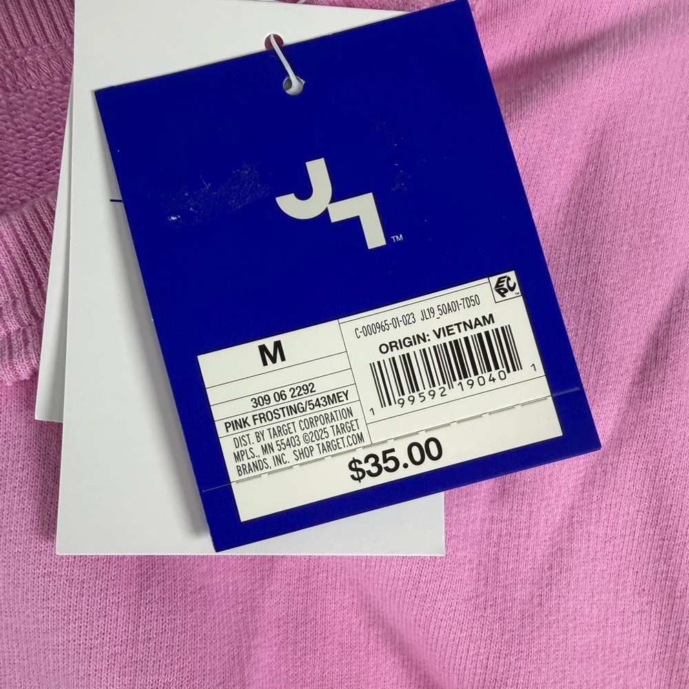 ♥️ Women's Valentine's Day Patchwork Crewneck Sweatshirt - JoyLab™ Pink M & XL - Picture 12 of 15